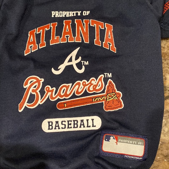 Pets First “Atlanta Braves” Baseball, unisex trendy pet design clothing 🐾NWT🐾 - Picture 2 of 16